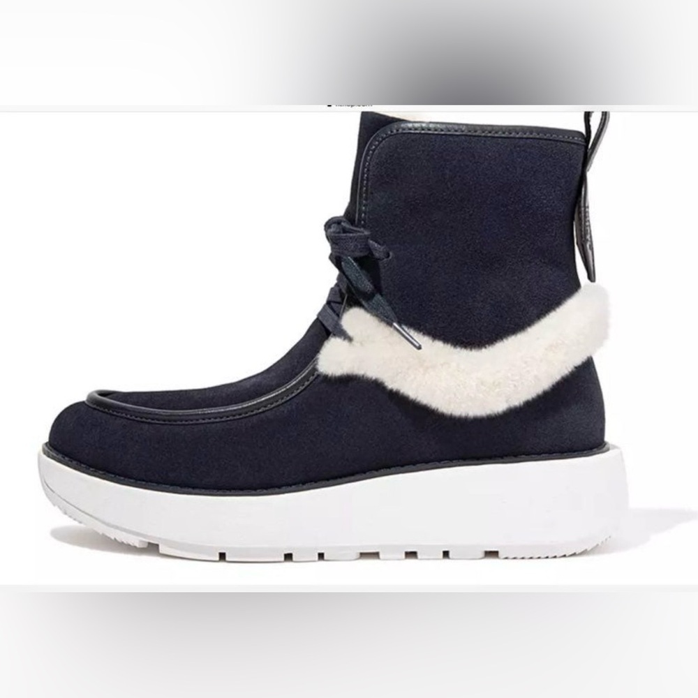 FitFlop Nyssa suede ankle boots in navy blue size 9